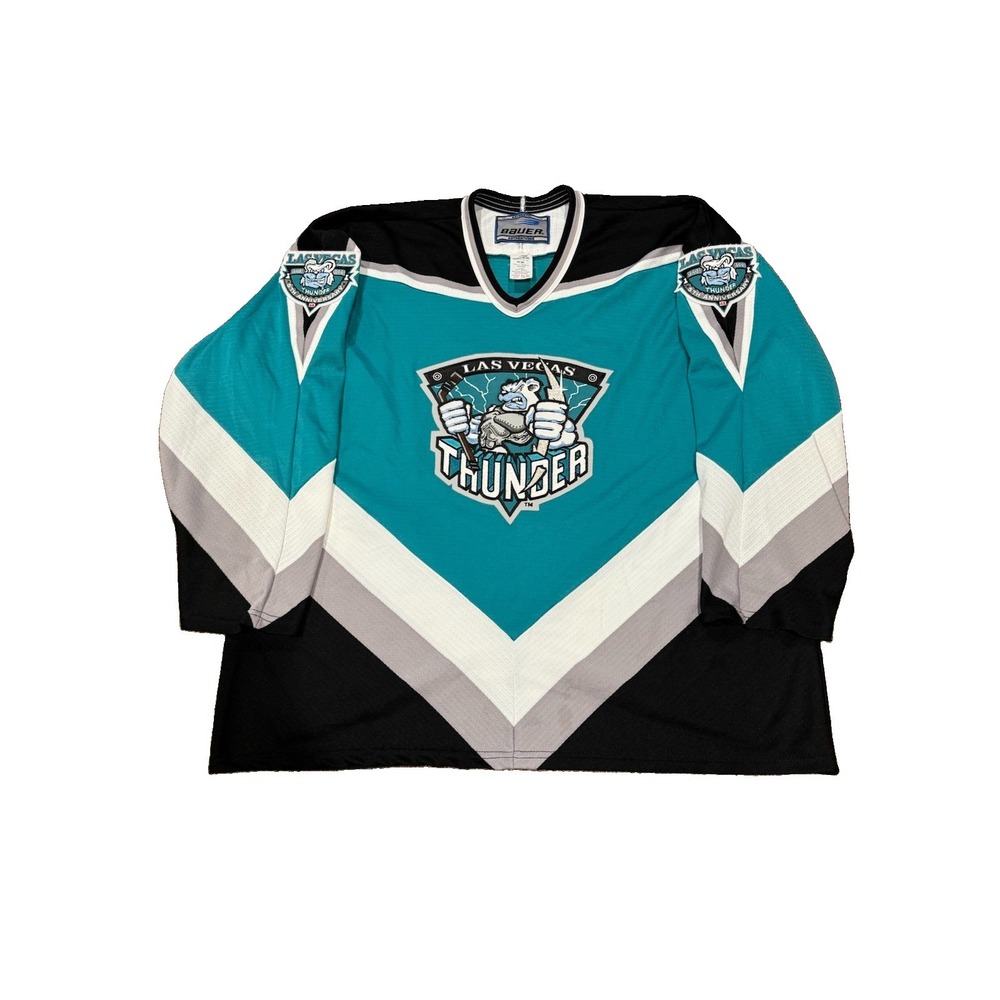 1998 Las Vegas Thunder Alternate Hockey Jersey Bauer IHL Polar Bear Adult XL